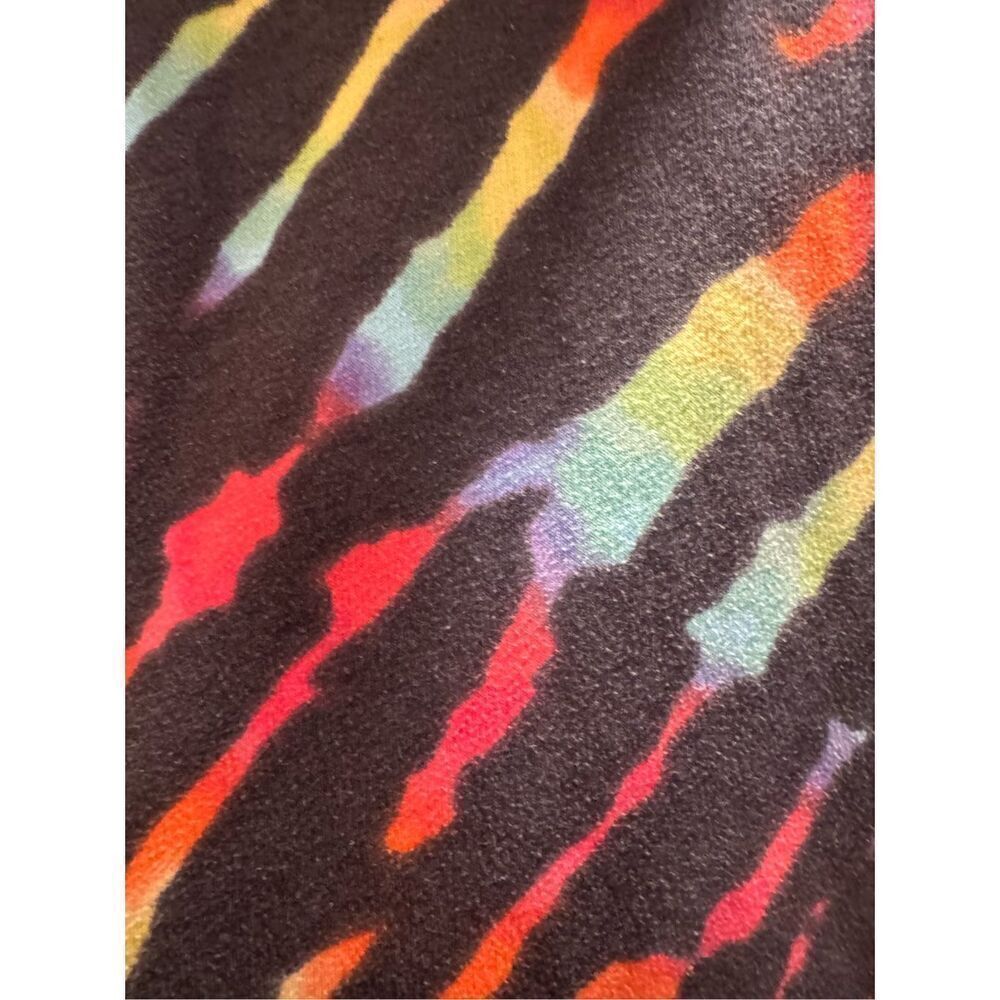 VS Pink rainbow zebra pullover cowl neck  Sherpa lined size large /L - Picture 4 of 8